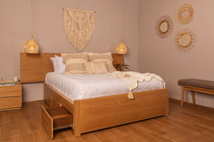 Cama Oslom con cajones + nocheros