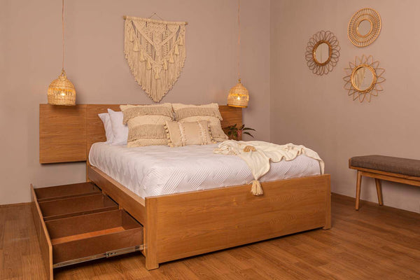 Cama Oslom con cajones + nocheros