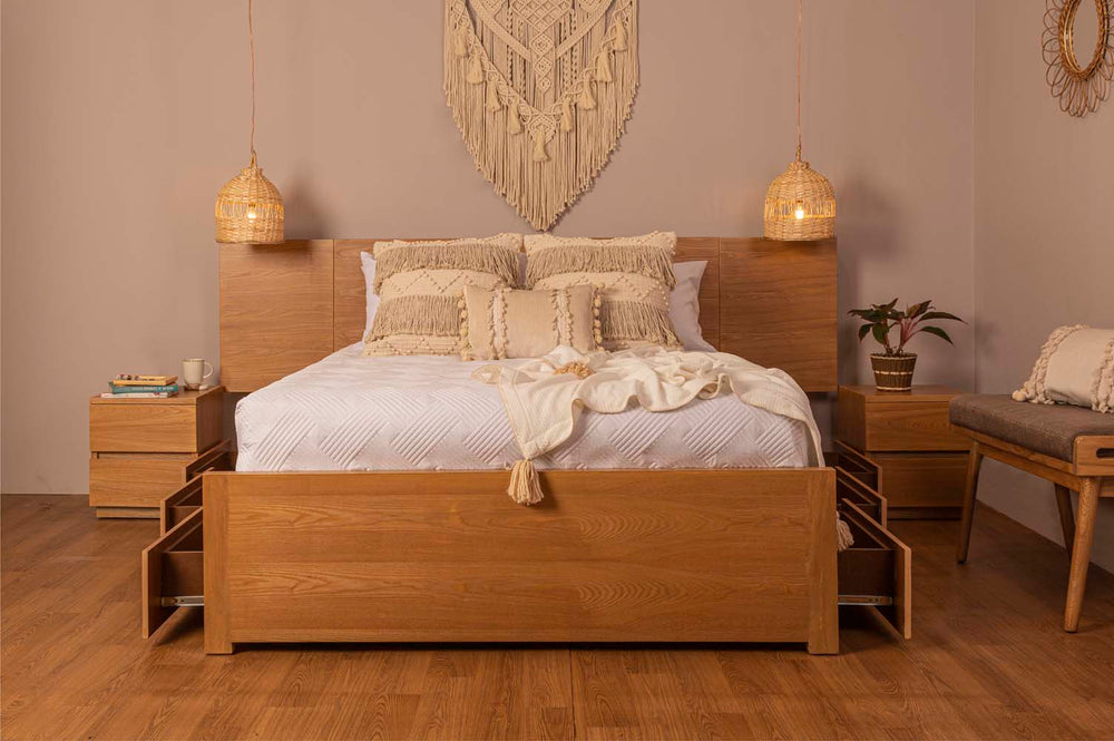 Cama Oslom con cajones + nocheros